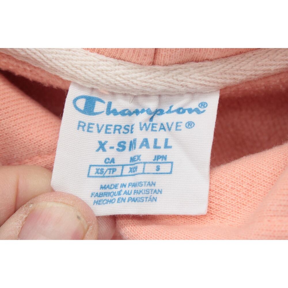 Vintage Champion Reverse Weave Hoodie Pink Women's XS Street Wear Newport RI - Picture 4 of 6